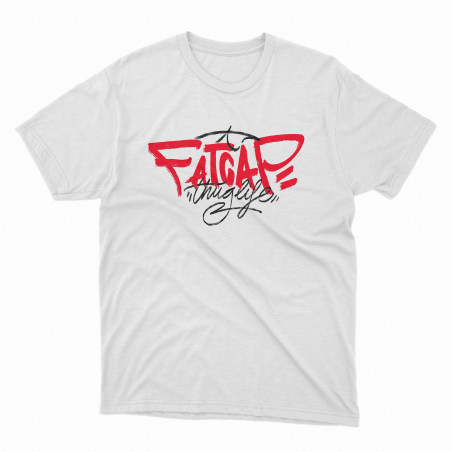 Camiseta blanca con diseño Fatcap Thug Life