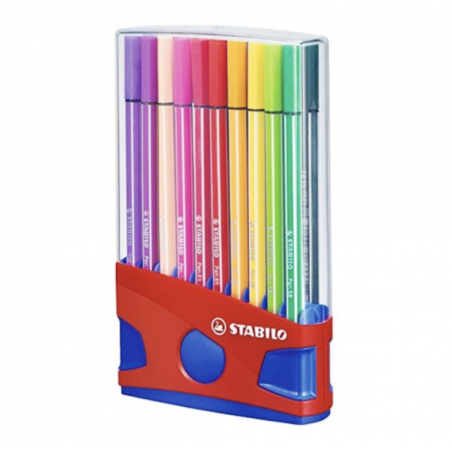 Rotulador Stabilo Pen 68. Estuche de 20 rotuladores. ColorParade