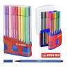Rotulador Stabilo Pen 68. Estuche de 20 rotuladores abierto