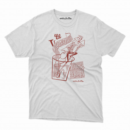 Camiseta blanca con diseño del ilustrador Ales Santos