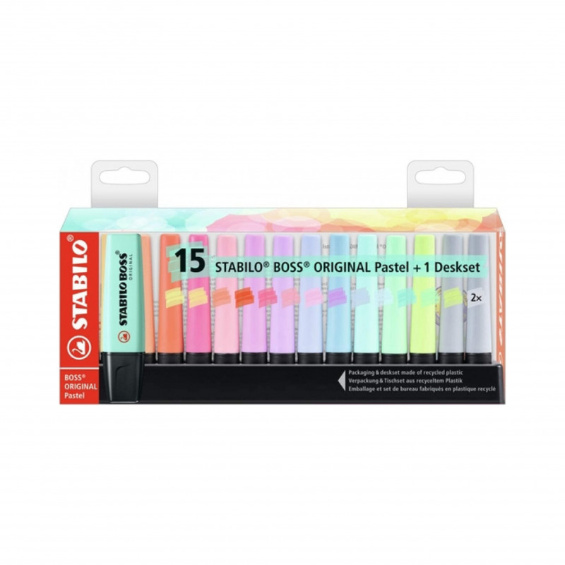 Stabilo Boss ORIGINAL Pastel + 1 Deskset 15